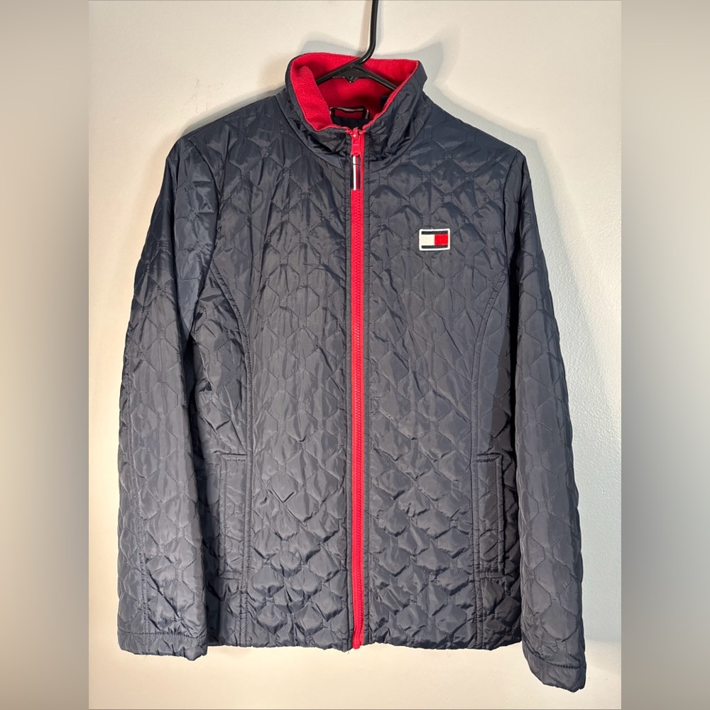 Tommy Hilfiger Women's Small 3 IN 1 All Weather System Zipper Jacket Navy Blue